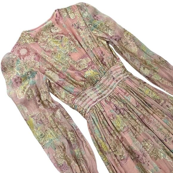 HEMANT AND‎ NANDITA Nora Maxi Dress in Rose Pink - Picture 7 of 11